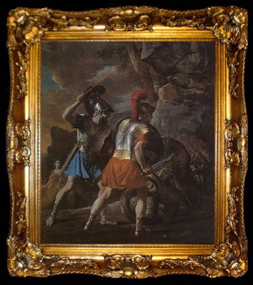 framed  Nicolas Poussin The Companions of Rinaldo, ta009-2